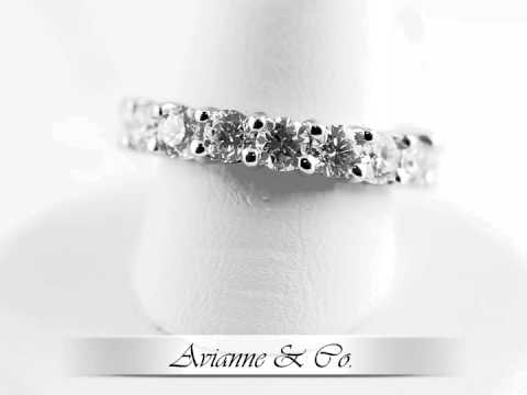 14K White Solid Gold Womens Diamond Prong Eternity Band 4.00 Ctw