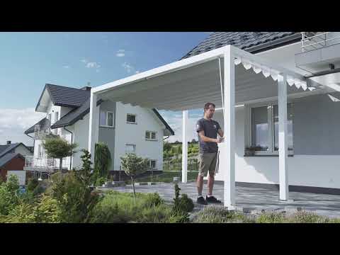 DIY - SlideCanopy - motor, electric system for roman blind, retractable roof awning for pergola