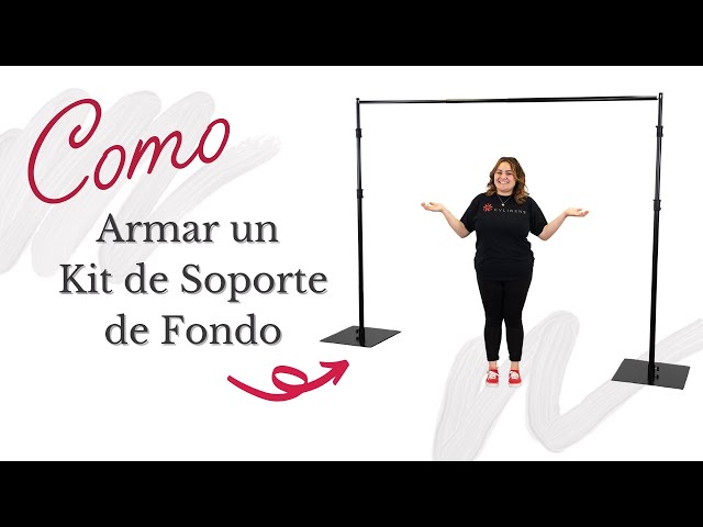 Vídeo relacionado con Fomcet Soporte de telón de fondo de 8 x 8 resistente con base, kit de soporte de tubo ajustable portátil dorado y telón de fondo, marco de metal cuadrado para fiesta de cumpleaños, decoraciones