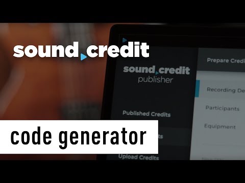 Sound Credit — ISRC and GRid Code Generator