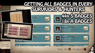 Getting S badge in every character