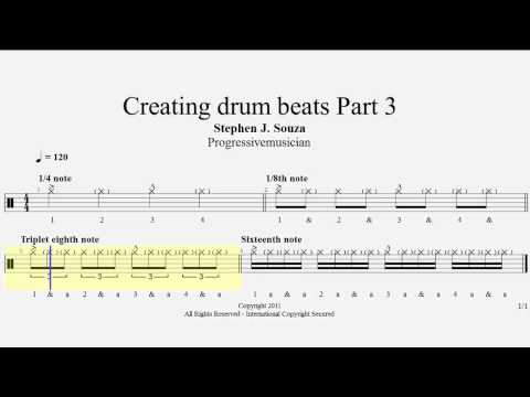 Guitar Pro 6 tutorial - Creating drum beats Part 3
