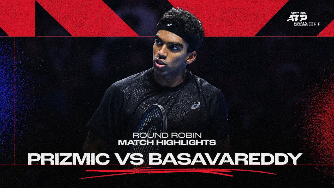 Nishesh Basavareddy vs Dino Prizmic Highlights | 2025 Next Gen ATP Finals