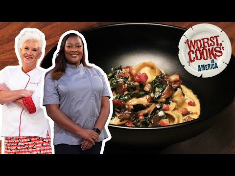 How to Make Tortellini with Anne Burrell & Tiffany Derry | Worst Cooks in America | Food Network