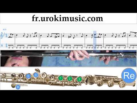 Cours de Flute Greensleeves Tuto Partitions Partie#2 um-b829