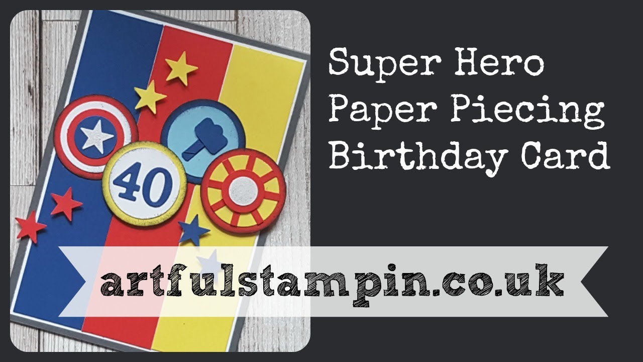 #stampinup {Paper Pieced Super Hero Card using Stampin' Up! Circle Punches}