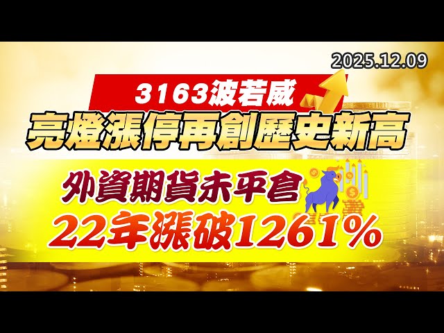 20251209《股市最錢線》#高閔漳 “3163波若威，亮燈漲停再創歷史新高”“0050規模突破兆元！ 22年漲破1261%”