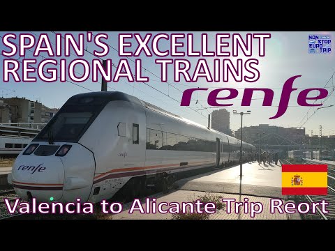 SPAIN'S EXCELLENT REGIONAL TRAINS / RENFE S-599 MEDIA DISTANCIA REVIEW / SPANISH TRAIN TRIP REPORT