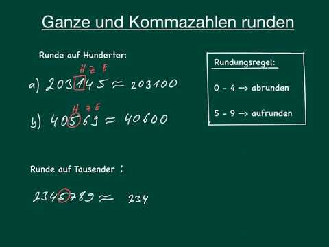 Zahlen runden - Ganze Zahlen und Kommazahlen runden