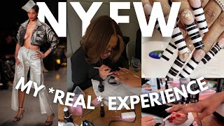 my first time working nyfw as a teen nail tech…