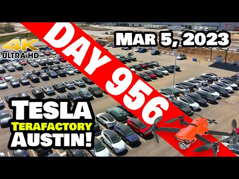 MEGA MODEL Ys ON A BUSY SUNDAY AT GIGA TEXAS! - Tesla Gigafactory Austin 4K  Day 956 - 3/5/23 -Tesla