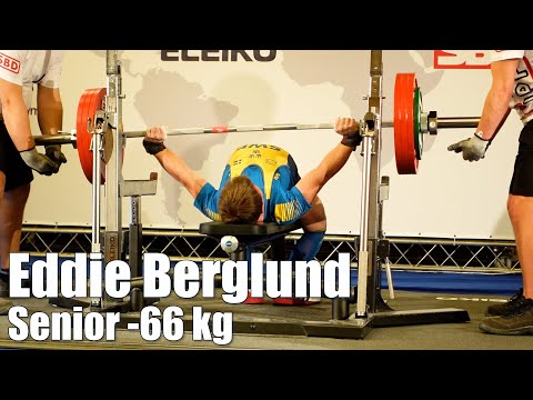 Bänk VM 2021 | Eddie Berglund 185 kg @ 66 kg