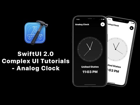 SwiftUI 2.0 Complex UI Tutorials - Analog Clock App - SwiftUI - SwiftUI 2.0 Tutorials