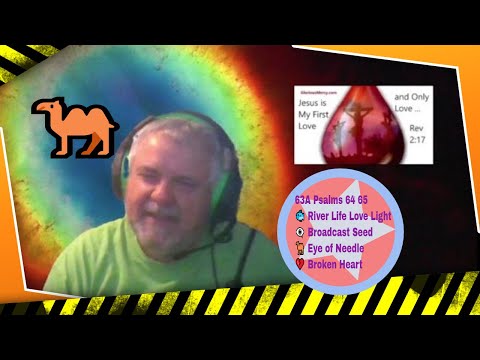 63A Psalms 64 65 🐟 River of Life Love Light 👁️‍🗨️ Broadcast Seed 🐫 Eye of Needle into 💔 Broken Heart