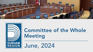 Committee of the Whole Meeting - June 12, 2024