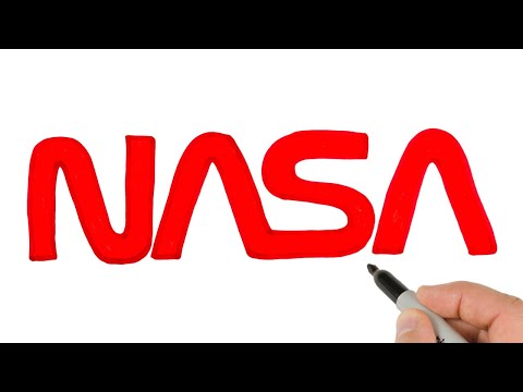 How to Draw NASA logo Easy