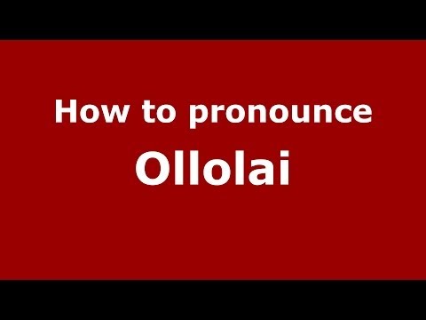 How to pronounce Ollolai (Italian/Italy) - PronounceNames.com