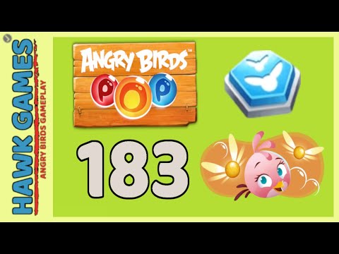 Angry Birds Stella POP Bubble Shooter Level 183 - Walkthrough, No Boosters