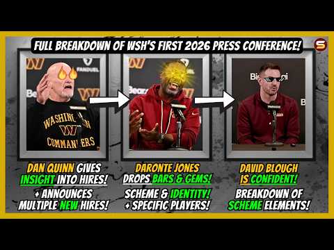 🔥WSH FIRST 2026 PRESSER Full Breakdownn! MORE Coaching Hires! Daronte & Blough TALK SCHEMES! & More!