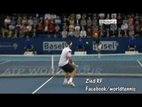 Great Point By Baghdatis Vs Del Potro  Basel Tennis Open (HD)