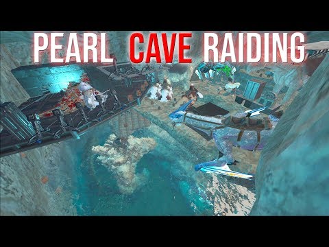 SUPER JUICY PEARL CAVE RAID - ARK SMALL TRIBES PVP #76