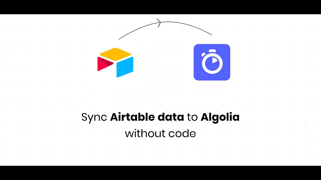 Sync Airtable data to Algolia — NoCodeAPI