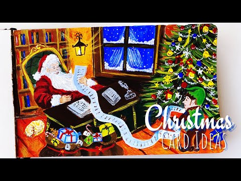 Learn How to Paint SANTA'S LIST with Acrylic Paints / Step By Step Holiday Lesson #92
