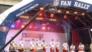 Niner Noise San Francisco 49ers Drum-line @ NFL Fan Rally Trafalgar Square, London (2) 26.10.13