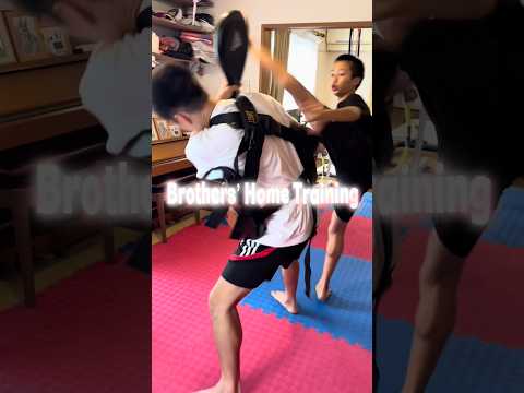 Brothers’ Home Training🦶Sailus 榊原道場 taekwondo テコンドー 谷侑馬 #tkd #kick #training #hometraining #テコンドー