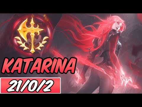 CONQUEROR SUSTAIN KATARINA MID | New Build & Runes | Death Sworn Katarina | League of Legends | S9