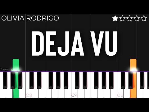Olivia Rodrigo - deja vu | EASY Piano Tutorial