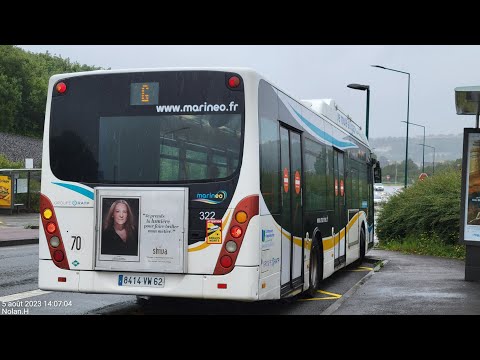 [MARINEO] VanHool New A330 GNV N°322 Ligne G : Station Liane -) Henneguelle