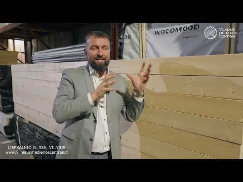 Vilniaus Medienos Centras Klijuotos medienos sijos GL24c 6000 x 200 x 220 video