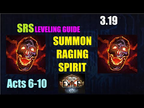 Leveling Guide Summon Raging Spirit Summoner Necromancer Act 6-10 for 3.19 Kalandra League - 1077