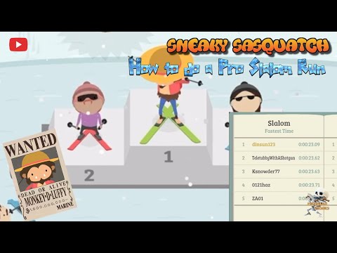 Sneaky Sasquatch Record - How to do a good Pro Slalom Run [Apple Arcade]