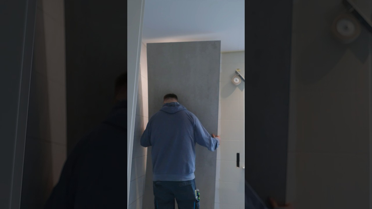 Platten in der Dusche ausrichten & Armaturen anzeichnen