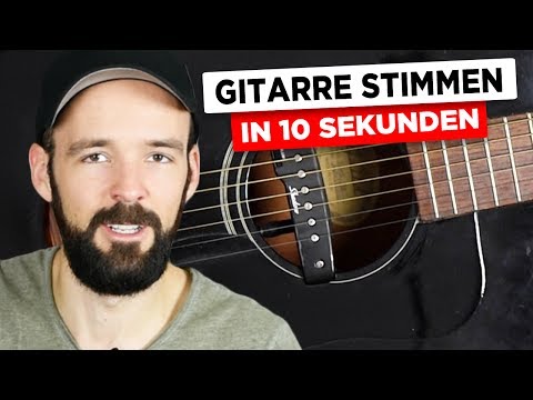 Tuning a guitar in 10 seconds - How does Hannes tune it? - very EASY