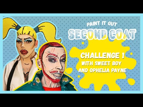 Second Coat S1 E1 - Sweet Boy & Ophelia Payne Challenge 1 Pop Art | Paint It Out
