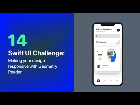 SwiftUI Dribbble Challenge 14:  Using Geometry Reader to make the design responsive & more.