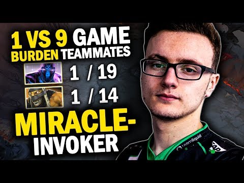 MIRACLE- INVOKER vs PUCK MID | HARD GAME WITH PRO MONKEY KING 28 KILLS - DOTA 2 INVOKER 7.21