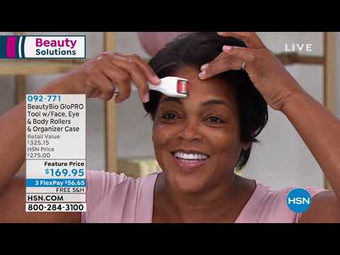 BeautyBio GloPRO Tool with Face, Eye   Body Rollers   Or...