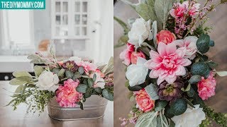 DIY Faux Flower Arrangement | Cheap & Easy!