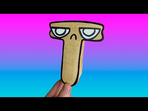 Бумажное ремесло | Hktito SPANISH Alphabet Lore T