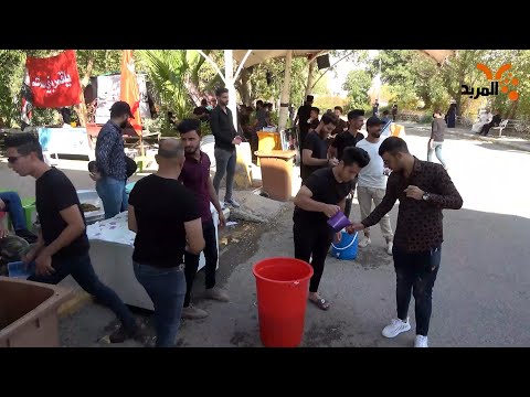 شاهد بالفيديو.. موكب يقدم الخدمات إلى طلبة الإعدادية في الكوت #المربد