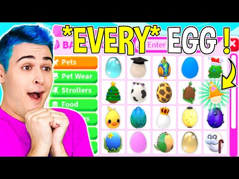 HATCHING One Of *EVERY EGG* EVER In Adopt Me !! Roblox Adopt Me EXPENSIVE Opening Of *RAREST EGGS*