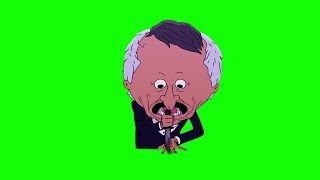 Mr. Boss "I can go faster" Smiling Friends green screen