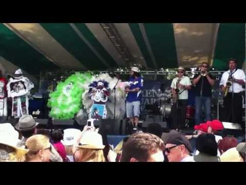 Big Chief Bo Dollis Jr. & The Wild Magnolias @The French Quarter Fest,New Orleans 4-15-2012