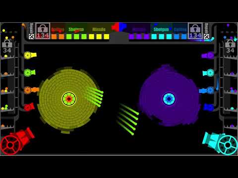 Core Destruction 12   Ammo Mixer Cannon   Team Battle in Algodoo