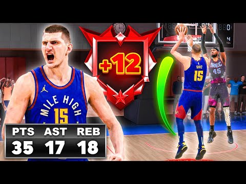 NIKOLA JOKIC BUILD + 12 LEGEND BADGES is a UNSTOPPABLE in RANDOM REC (NBA 2K26)