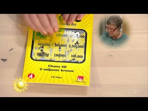 Trissvinnaren ska ge pengarna till barnbarnen - Nyhetsmorgon (TV4)
